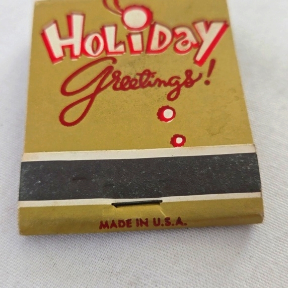 Vintage Santa Matchbook Advertising Purdue Memorial Union Cafeteria Union Club - Picture 8 of 12